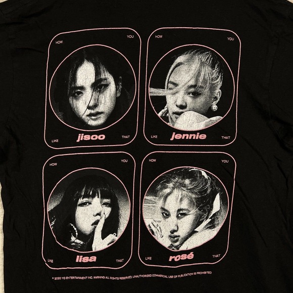 BLACKPINK K Pop Black Korean T Shirt How You Like That Officially Licensed sz M - Picture 4 of 5